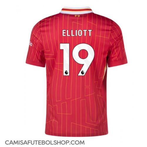 Camisa de time de futebol Liverpool Harvey Elliott #19 Replicas 1º Equipamento 2024-25 Manga Curta